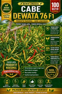 isi 100 butir benih cabe rawit DEWATA 76 f1 cap panah merah