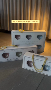 HAVN Living Japanese Ceramic Bowl Set Spring Design Premium Dinnerware with Gift Box (Birthday Christmas Wedding Souvenir)