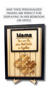 Mothers Day Gift Custom Puzzle Engraved Family Names Unique Gift for Mom You are the Piece that holds us together Mothers Day Gift Family Puzzle Sign Laser Cut Home Decor Wooden Custom Sign for Grandma
