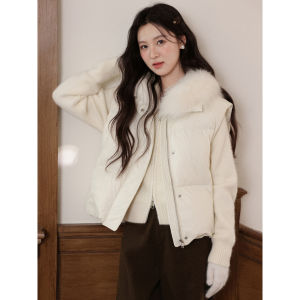 Áo Gile Quilted Mùa Đông Ấm Áp 90% Lông Vịt Trắng