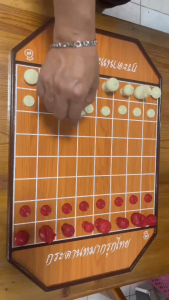 กระดานหมากรุกไทย กระดานหมากฮอส-หมากรุกฝรั่ง ตราห่อทอง