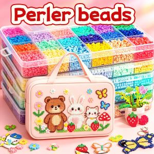 Melting Fuse Perler Beads Multi Color Mosaic DIY Handcrafted Pixel Ornament Decoration Jigsaw Complete Craft Gifts With Tools