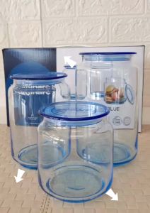 LUMINARC JAR Glass Container with Lid Airtight Jar Food Storage seasoning bottle containers Pot Bekas Rempah Balang Kaca Kedap Udara modern