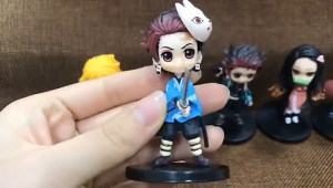 6pcs/set Anime Demon Slayer Figure Kimetsu No Yaiba Figure Q Posket Kamado Tanjirou Kamado Nezuko Agatsuma Figure Toys 7