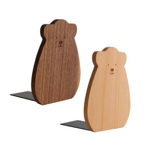 Nordic Style Simple Solid Wood Bookends Desktop Storage Creative Student Expandable Book Clips Stand Ins Style Book Supports