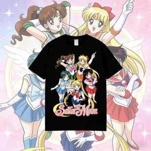Bandai | Summer 2026 Sailor Moon "Inner Solar System Warrior Rally" Classic Theme 100% Cotton Printed Baggie T-shirt for Boys and Girls