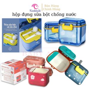 Kichilachi Hộp Đựng Sữa Bột Kèm Thìa Gạt Chống Thấm Nước Nhỏ Gọn Cho Bé Đi Chơi Đi Du Lịch