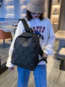 Vải Nylon Ins Phong Cách Hoa Văn Kim Cương Siêu Nóng Có Thể Gập Lại Dung Tích Lớn Túi Đeo Vai Đôi Dành Cho Thanh Niên Thích Hợp Cho Phong Trào