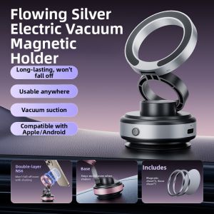 HELLOLEIBOO | Vacuum Magnetic Rotatable Phone Stand