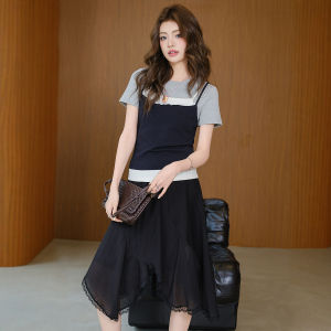 MIUCO | Áo Thun Ôm Body Ống Dài Giả Layer Tay Ngắn