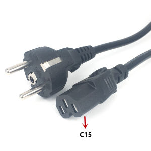 Bolantedz 1.8m EU Schuko Power cablesEurope CEE7/7 Power Cord EU to C15 Power lead for household electrical appliances