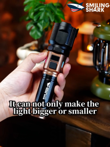 SMILING SHARK SD5365 LED Flashlight 8Mode COB Camping Light Type-c Rechargeable Torch Light Waterproof Outdoor Working Camping Lighting
