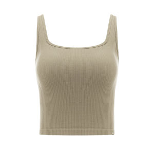 PUNLIEN | White Backless Sports Bra With Padding