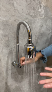 DF Kran Dapur Angsa Cuci Piring Flexible Hitam Bahan Zinc Alloy 1/2 inch