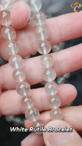 Premium Grade White Rutile Bracelet