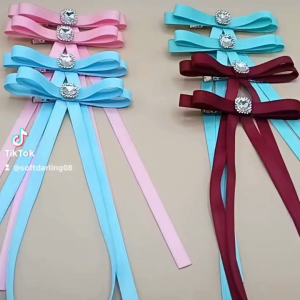 Premium Hairbows with Alligator Clip | Elegant Ribbons for Womens Girls Teens and Toddlers tod