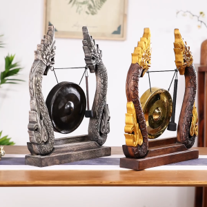 ฆ้อนวงพระจันทร์ไม้สลักมือ Retro ไม้แท้ ขนาดใหญ่ (กว้าง78xสูง82ซม) สำหรับตกแต่งคาเฟ่ โรงแรม บ้านสไตล์ลoft