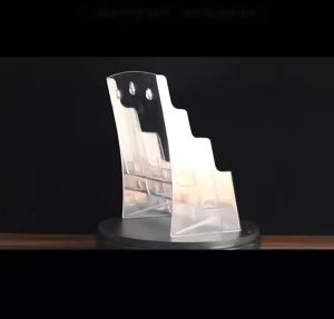 A6 1/2/3Layers Brochure Holder Clear Flyer Menu Paper Card Stand Display Rack Card Storage〔YY32〕