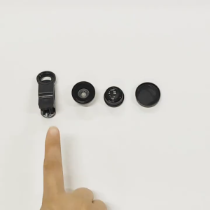 A 3-In-1 Universal Clip-On Smartphone Camera Lens Kit That Includes a Fisheye Lens a Wide-Angle Lens And a Macro Lens Featuring Manual Focus Designed for Smartphone Photography.