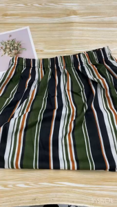 (10508P) SKIRT LABUH WANITA BERCORAK JALUR YANG FREE SIZE