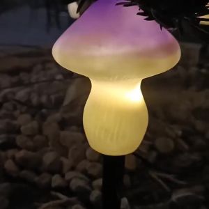 SXH  One-to-Three Solar Mushroom Lawn Lamp Outdoor Courtyard Garden Decoration LED Ground Lamp Mushroom Modeling Lamp