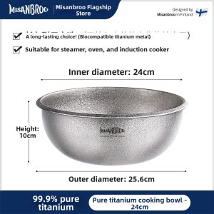 Misanbroo | Multi-purpose Kitchen Bowl Set Titanium Food Grade