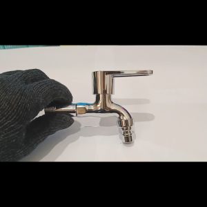 Kran Air Engkol Stainless Steel 1/2 Inch Keran Tembok Dinding Taman Cuci Piring Mesin Cuci Wastafel