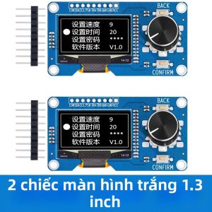 1 ~ 2 Chiếc 0.96/1.3 Inch SSD1306 SH1106 Trắng Màn Hình Hiển Thị OLED Với EC11 Bộ Mã Hóa Quay Mô Đun Giao Diện IIC Cho Arduino