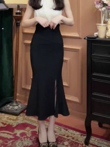 High Waist Autumn and Spring Wearable Trendy Fit and Flare Mermaid Skirt