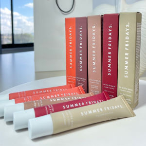 INS Fashion Summer Fridays Lip Balm Mini Lip Gloss Set New Moisturizing Transparent Smooth Soft Tube Mirror Lipstick Lip Makeup