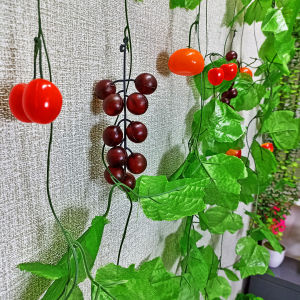 Unico PBP96 Tanaman Hias Rambat Plastik Buah Buahan Juntai: Hiasan Teras Outdoor & Ornamen Dekorasi Dinding