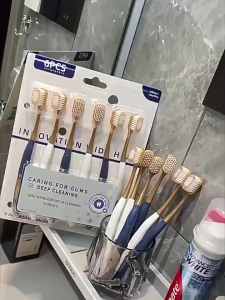 Toothbrush Family Pack 6pcs Set Soft Deep Cleaning Anti-Bleeding Wide Head Toothbrush - KeiMav