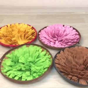 Pet Dog Snuffle Mat Nose Smell Training Sniffing Pad Dog Puzzle Toy Slow Feeding Bowl Food Dispenser Carpet Washable Dog Toys