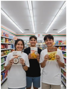 สินค้าราคาพิเศษ มะพร้าวคั่วอบกรอบเคลือบรสต่างๆ  แบรนด์ Golden Land มี 3 รสชาติให้เลือก