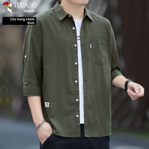 TUCANO | Áo Sơ Mi Dài Tay 7/8 Mỏng Mát Cotton Dễ Dàng Mùa Hè