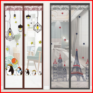 Magnetic Mosquito-Proof Door Curtain Kitchen Ventilation Encryption Screen Window Home Use Summer No-Punching Magic Tape