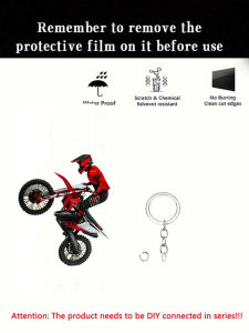 1 motorcycle 2D flat acrylic keychain - motorcycle stunt rider designmotorcycle keychain car keychainmotorcycle enthusiasts
