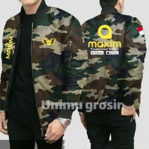 Jaket bomber loreng Maxim terbaru free request