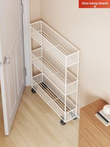 evesigar | Ultra Thin Narrow Bathroom Storage Cabinet Multi-layer