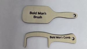Funny Bald Man Grooming Tool Novelty Bald Man Hair Comb Hair Brush Buffer Head Polish Shiner Baldness Hairbrushes Gag Gift Comb