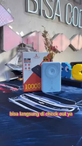 WANKEI LENTIVEN Powerbank 10000mAh Fast Charging Wireless Magnetic Magsafe Mini Size Led Display CW1034