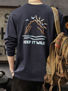 American Style Cotton Long Sleeve T-Shirt