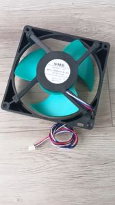 Quạt tủ lạnh SHARP / AQUA 15V 4 DÂY kích thước 12.5*12.5 cánh đen HÃNG NMB