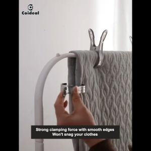 10PCS Large Clothes Pins Stainless Steel Sealing Clip Windproof Clothing Pegs For Towel Quilt