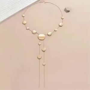 Vòng Cổ Thời Trang Cho Nữ Phong Cách Phóng Đại Mặt Dây Chuyền Tròn Hợp Kim Kẽm Khóa Kim Loại Khóa Đảng Phụ Kiện Trang Sức