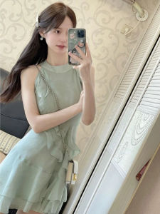 CHOUXIE | Stylish Summer Wear Neck Hanging Tulle Dress
