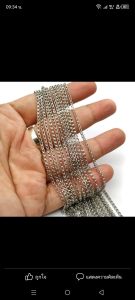 - สร้อยคอ อิตาลี เงินแท้ 92.5% งานนำเข้าทั้งเส้นครับ ตัดลายเล่นไฟหนักมาก หนา 2 มิล หนัก 3.4 กรัม เคลือบทองคำขาวแล้ว ใส่ไม่ดำ