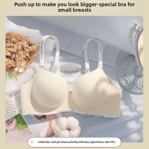 AA Cup Push-Up Bra for Small Chest Anti-Sag Padded Round-Cup Side Support Wireless Lingerie Comfort Fit Daily Wear