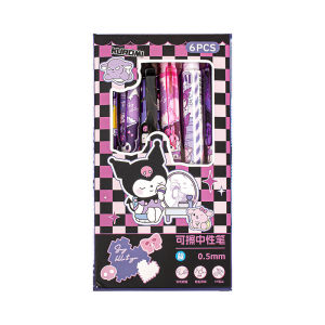 San Liou Neutral Erasable Pen for Elementary School Students Cute Moyi Erasable Pose Press Pen ST Third Grade Crystal Blue Box