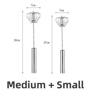 HUAZINIAO | Press Type Stainless Steel Manual Semi-Auto Egg Beater
